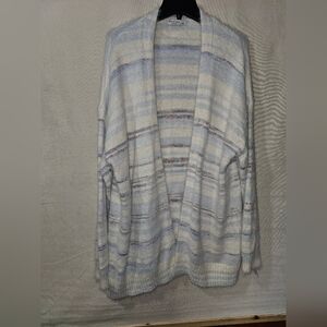 Arizona Striped Women's Sweater - Cream and Blue